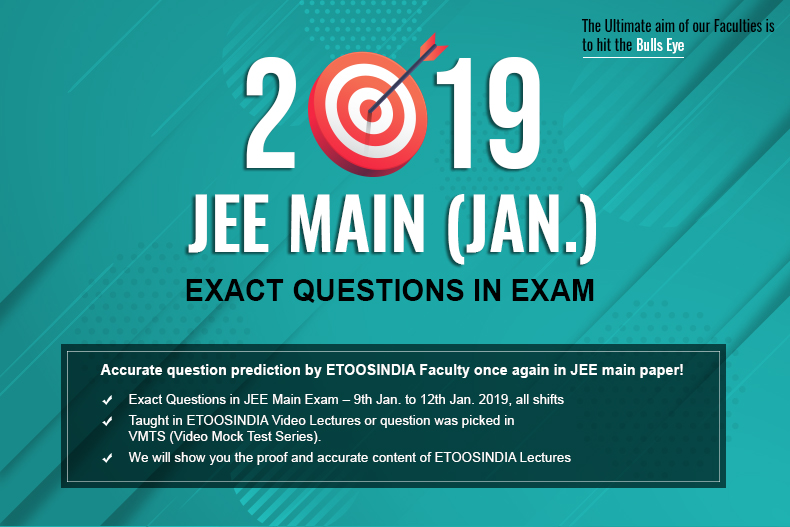 2019 JEE Main EXACT QUESTIONS IN EXAM